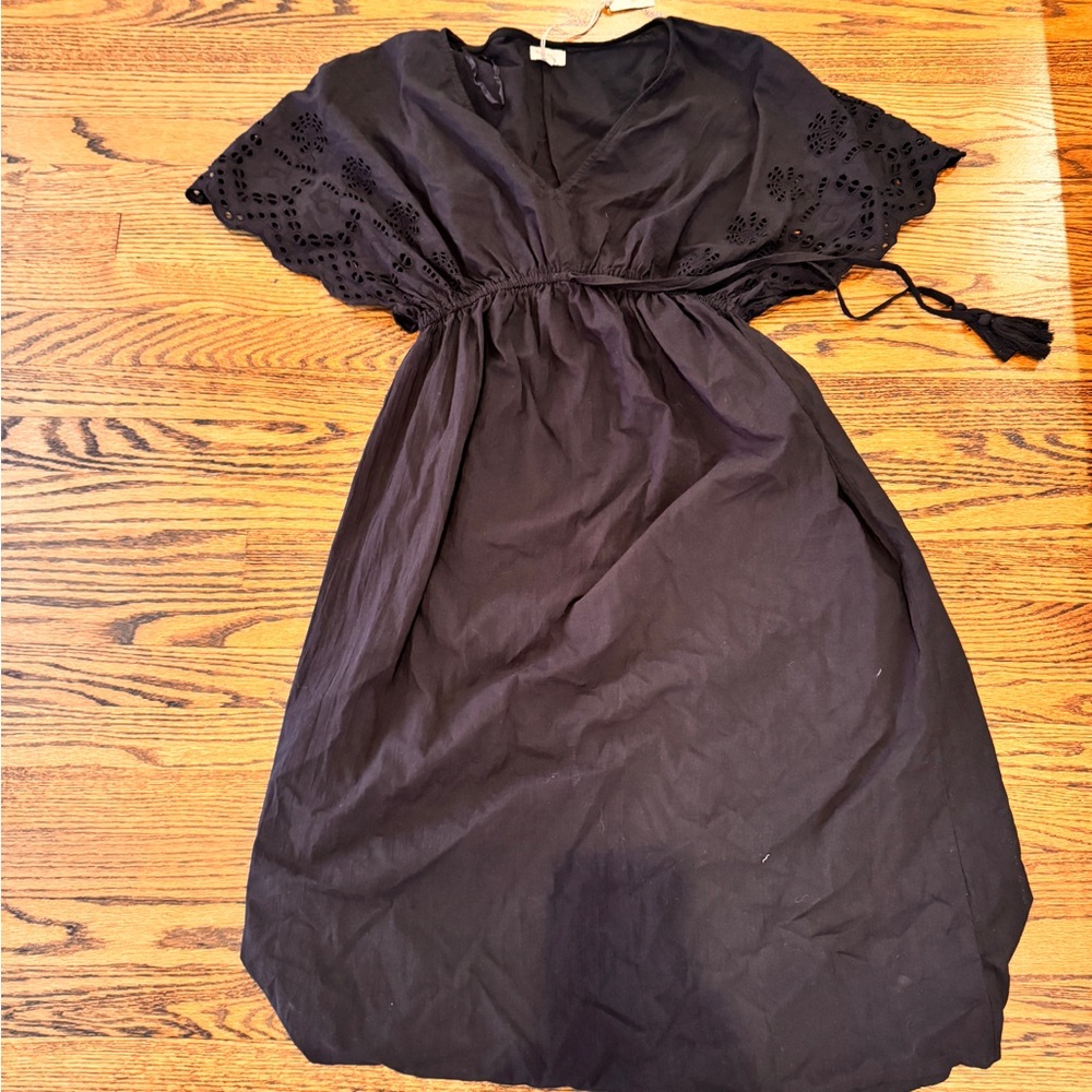 Cute eyelet sleeve Kaftan/Midi dress/Cover up